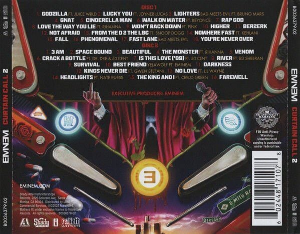 EMINEM – CURTAIN CALL 2 (2022) - CD 2022 COMPILATION ALBUM AMBALAJINDA SIFIR