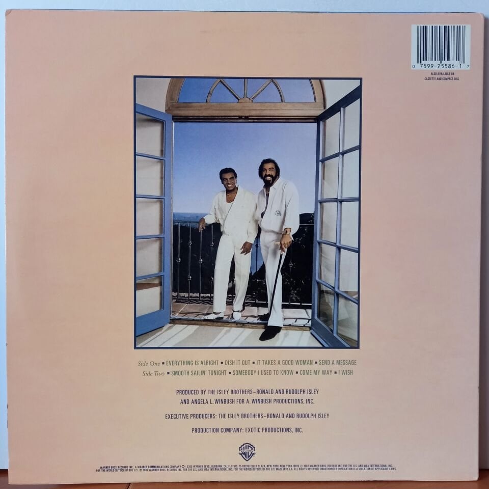 THE ISLEY BROTHERS – SMOOTH SAILIN' (1987) - LP 2.EL PLAK