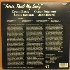 COUNT BASIE & OSCAR PETERSON - YESSIR, THAT'S MY BABY 1986 PABLO 2.EL PLAK