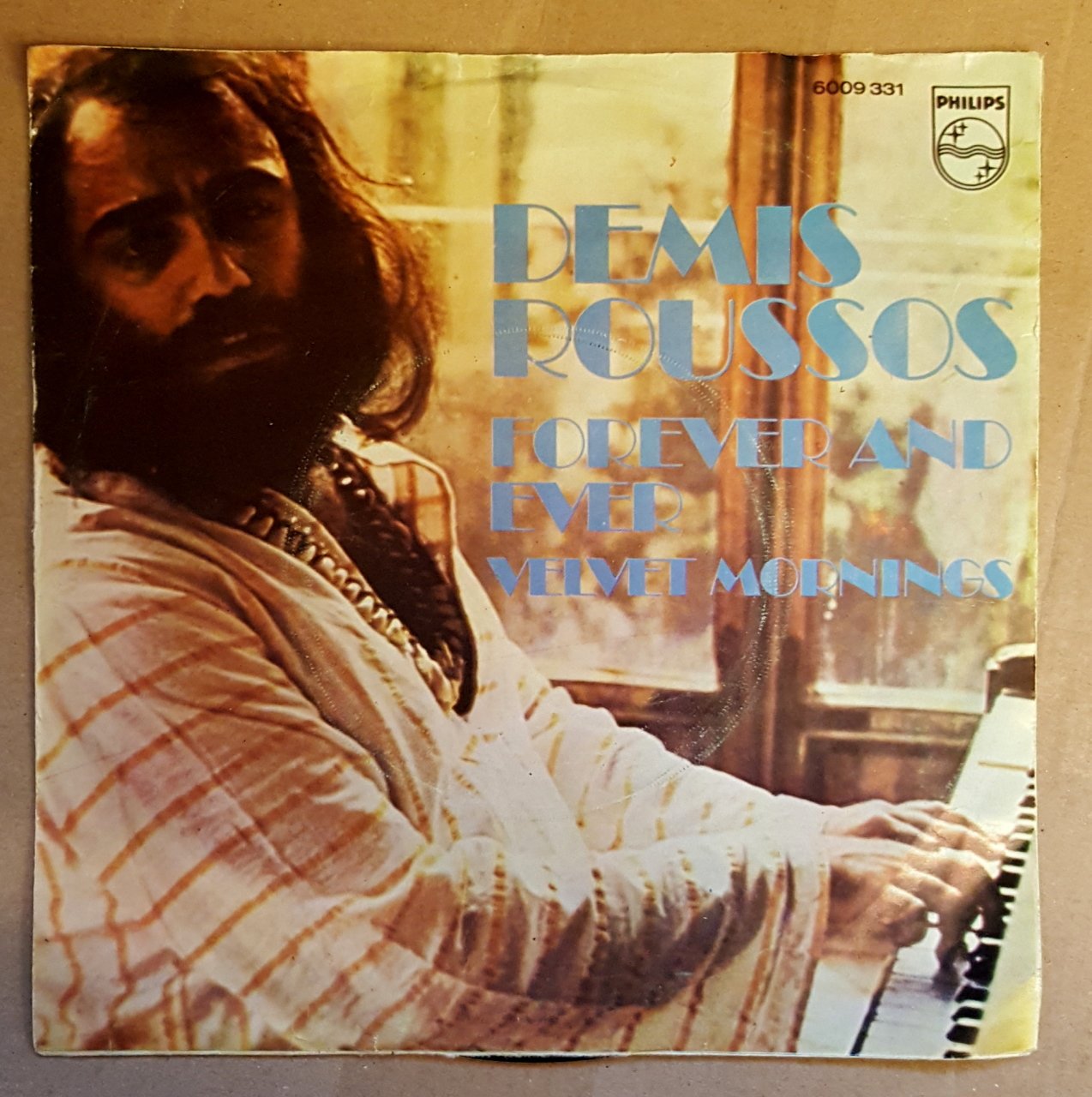 DEMIS ROUSSOS - FOREVER AND EVER / VELVET MORNINGS (1973) - 7'' 45 DEVİR SINGLE PLAK