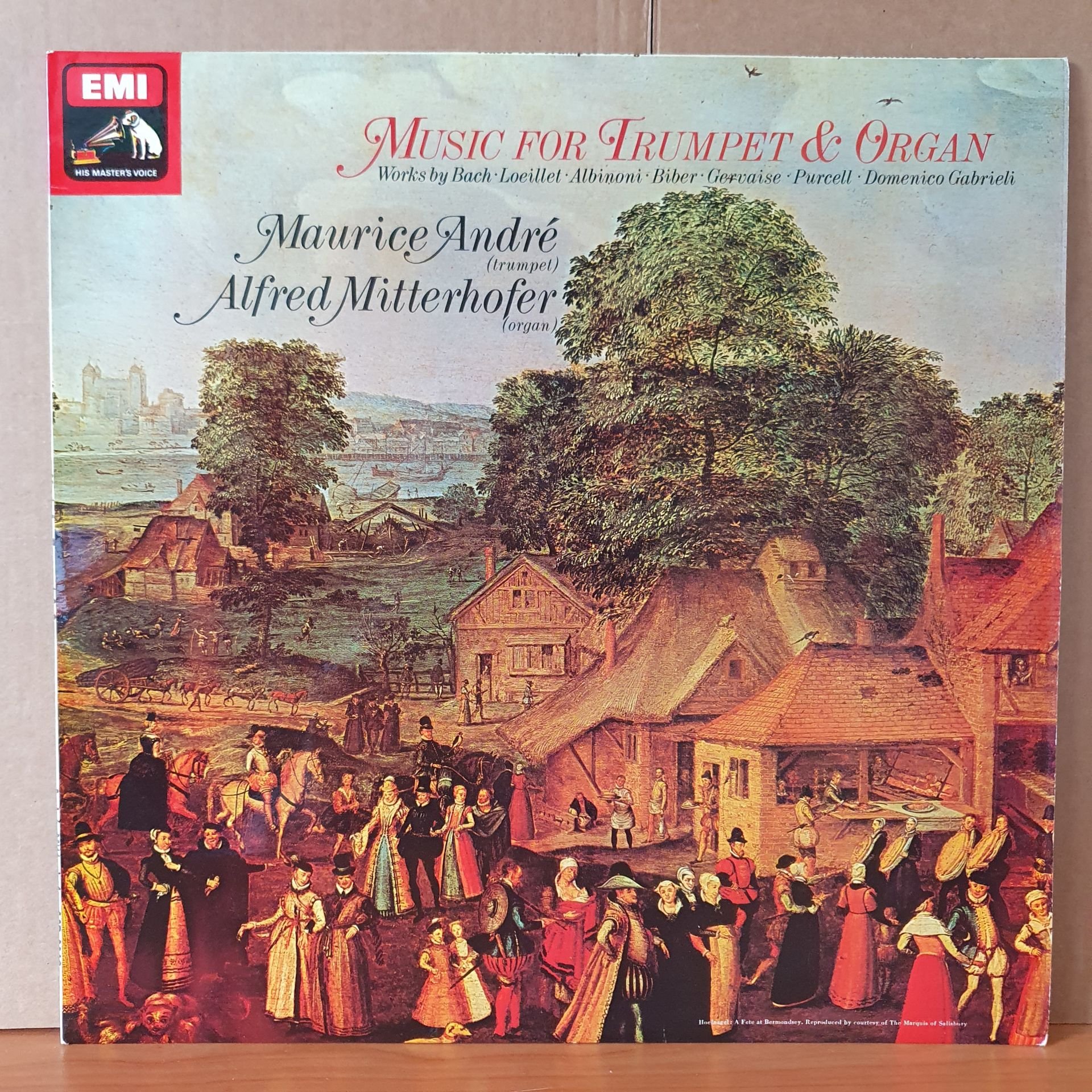 MUSIC FOR TRUMPET & ORGAN / WORKS BY BACH, LOEILLET, ALBINONI, BIBER, GERVAISE, PURCELL, DOMENICO GABRIELI / MAURICE ANDRE, ALFRED MITTERHOFER (1977) - LP 2.EL PLAK