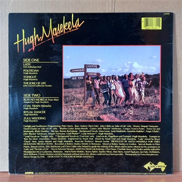HUGH MASEKELA – WAITING FOR THE RAIN (1985) - LP 2.EL PLAK