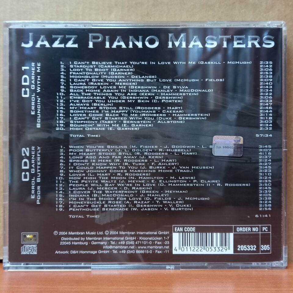 ERROLL GARNER / JAZZ PIANO MASTERS (2004) - 2CD 2.EL