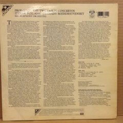 PROKOFIEV - THE TWO VIOLIN CONCERTOS ITZHAK PERLMAN 1982 DÖNEM BASKISI SIFIR PLAK