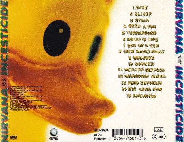 NIRVANA - INCESTICIDE (1992) - CD JEWEL CASE SIFIR