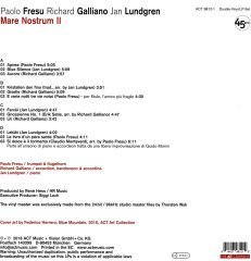 PAOLO FRESU & RICHARD GALLIANO - MARE NOSTRUM II (2016) - 2LP 180GR 45RPM ACT MUSIC SIFIR PLAK