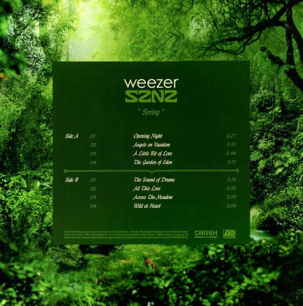 WEEZER – SZNZ: SPRING  (2022) - EP 2023 12'' 45RPM VINYL  SIFIR PLAK