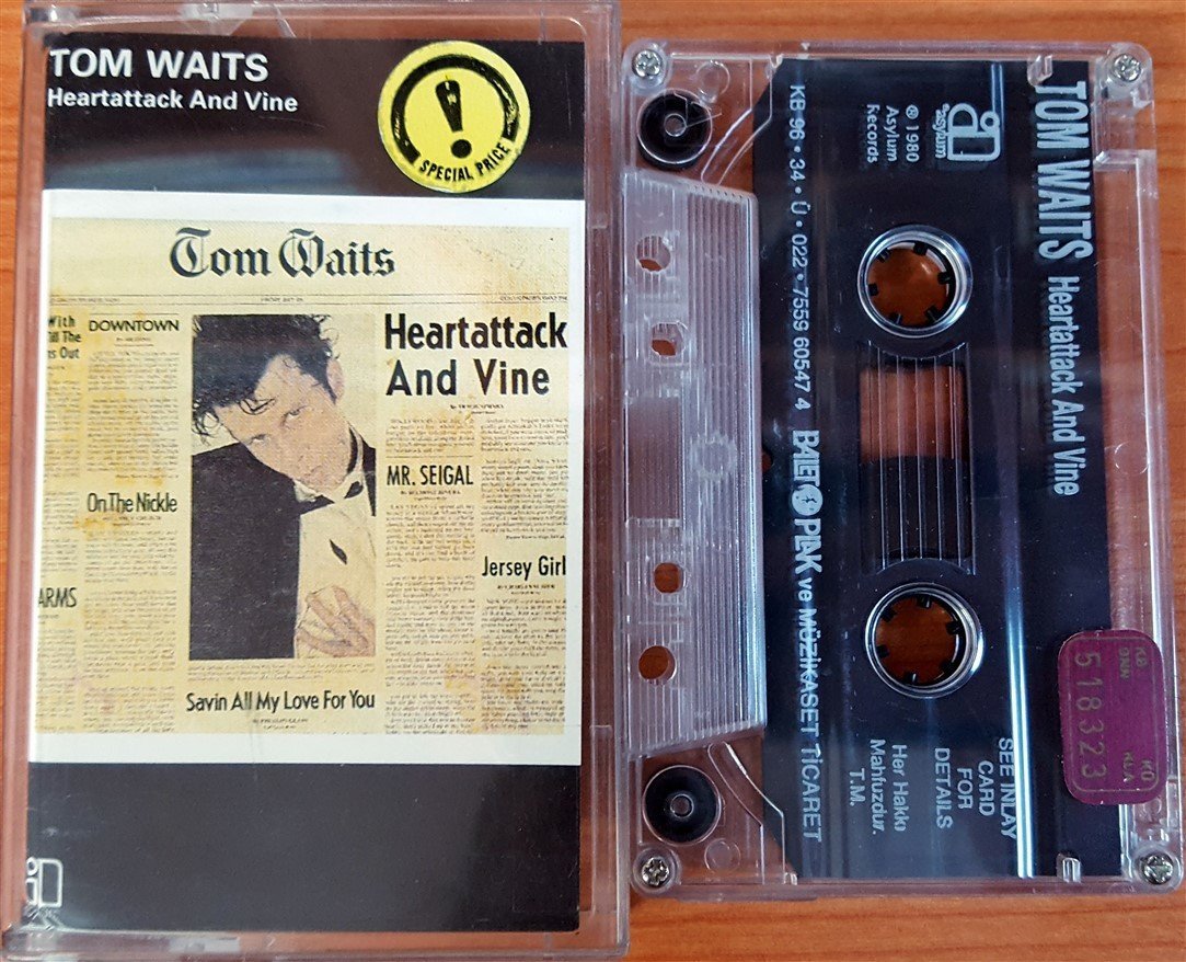 TOM WAITS - HEARTATTACK AND VINE (1996) BALET CASSETTE MADE IN TURKEY ''USED''