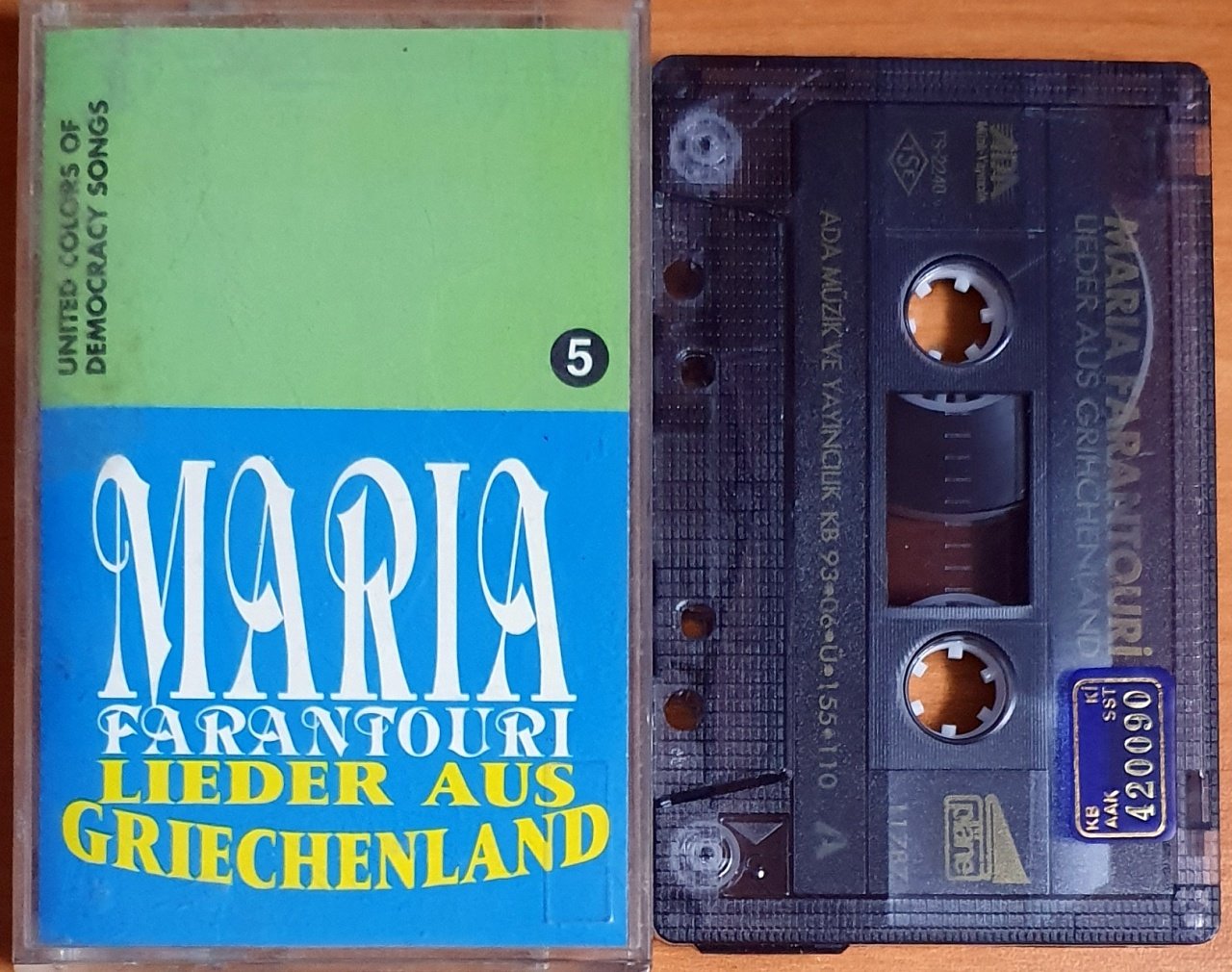 MARIA FARANTOURI - LIEDER AUS GRIECHENLAND (1993) - KASET ADA MÜZİK 2.EL