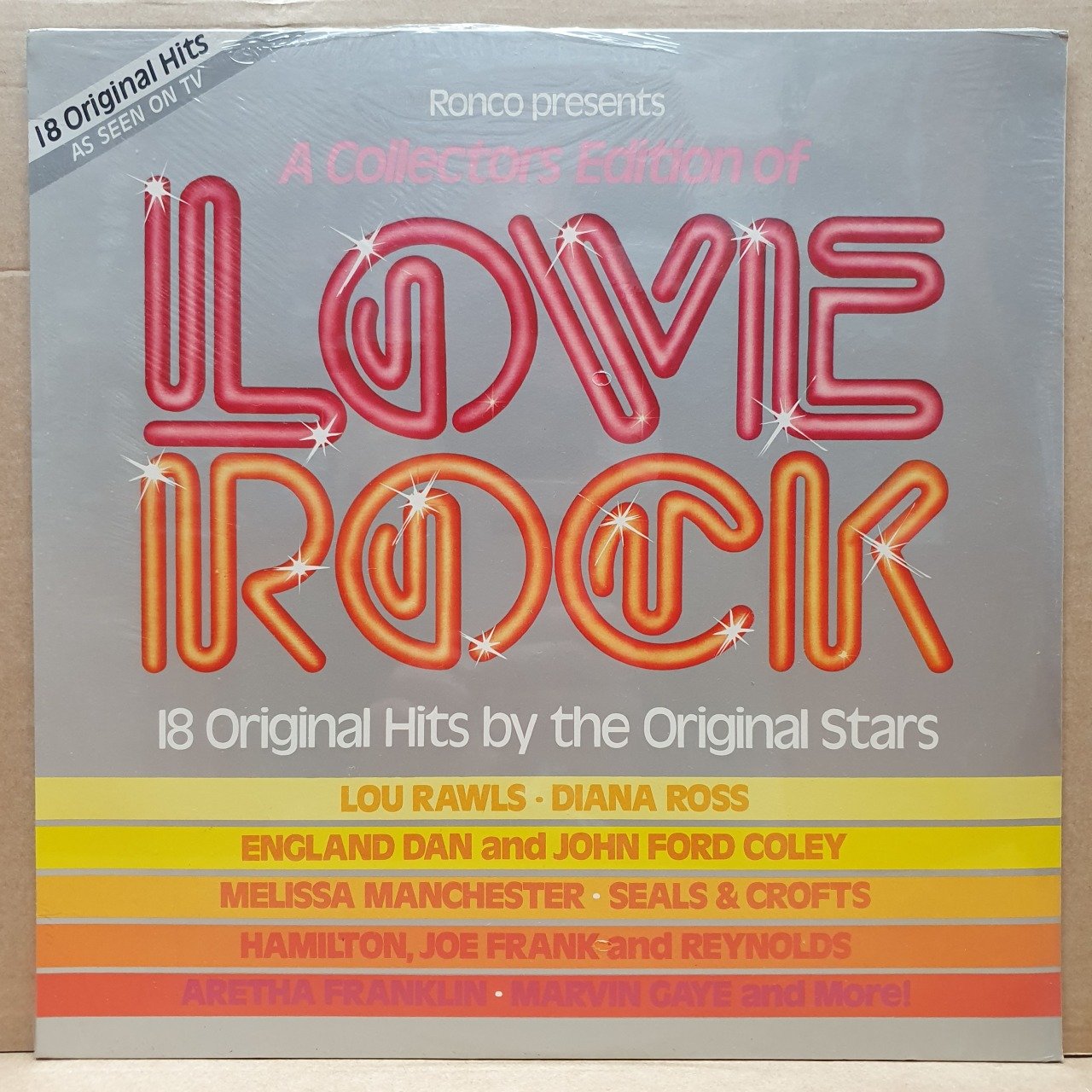 LOVE ROCK / LOU RAWLS, DIANA ROSS, SEALS & CROFT, MARVIN GAYE, ARETHA FRANKLIN (1980) - LP DÖNEM BASKISI SIFIR PLAK