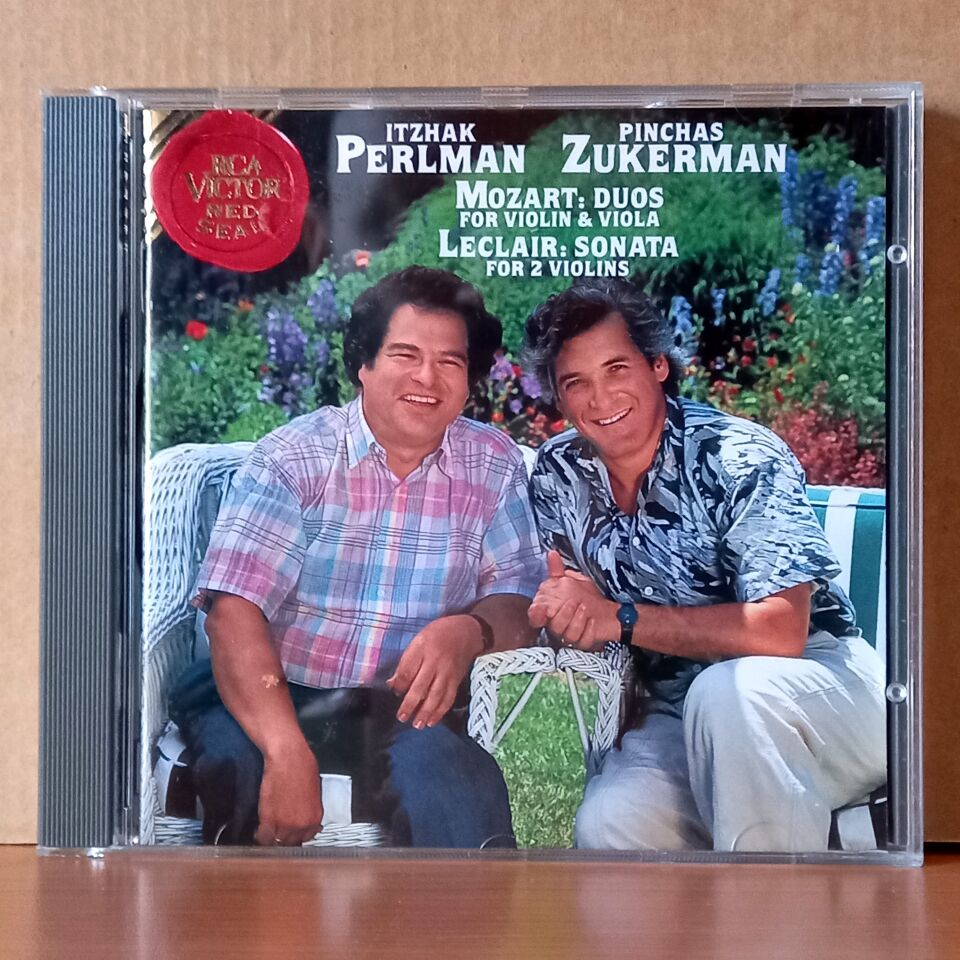 ITZHAK PERLMAN, PINCHAS ZUKERMAN / MOZART: DUOS FOR VIOLIN & VIOLA / LECLAIR: SONATA FOR 2 VIOLINS (1991) - CD 2.EL