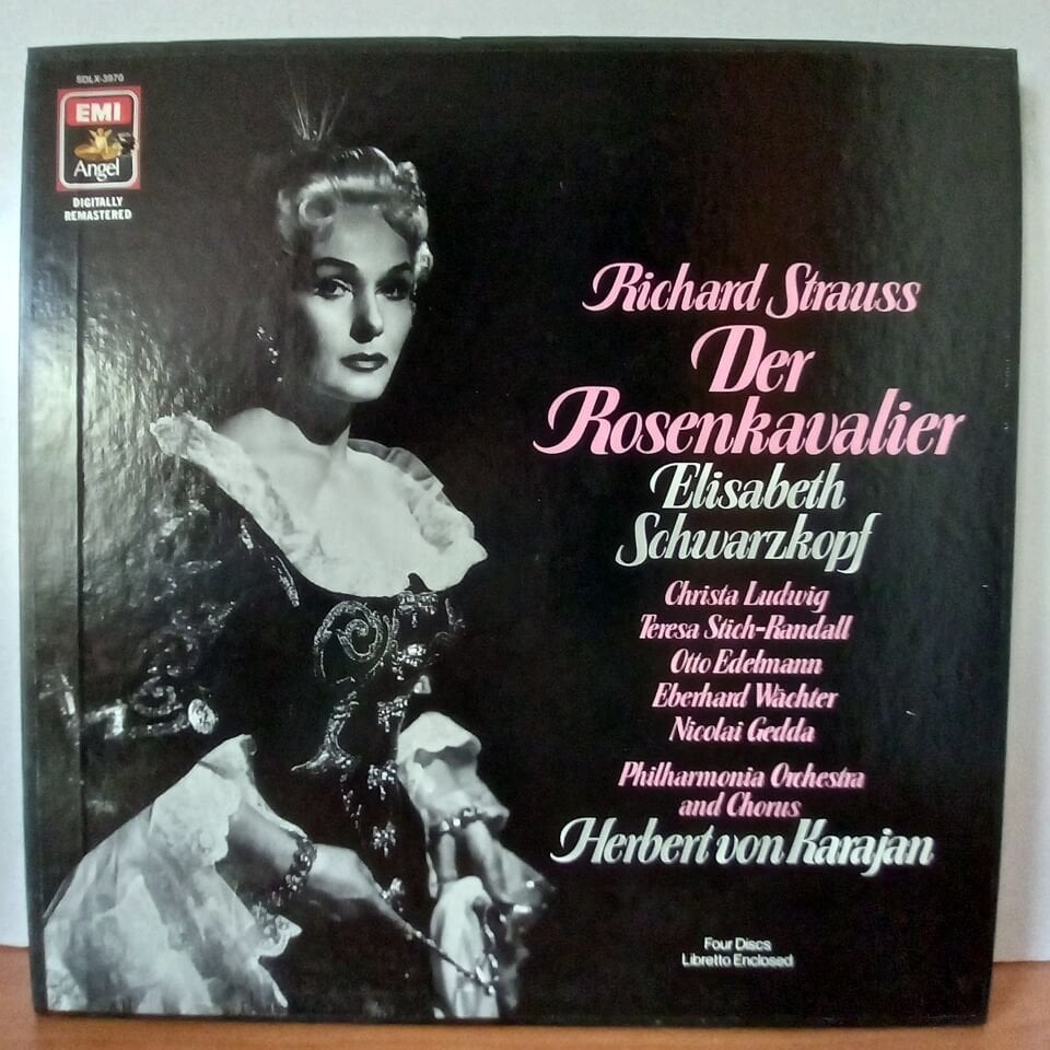 RICHARD STRAUSS: DER ROSENKAVALIER / ELISABETH SCHWARZKOPF, PHILHARMONIA ORCHESTRA AND CHORUS, HERBERT VON KARAJAN (1984) - 4LP BOX SET 2.EL PLAK