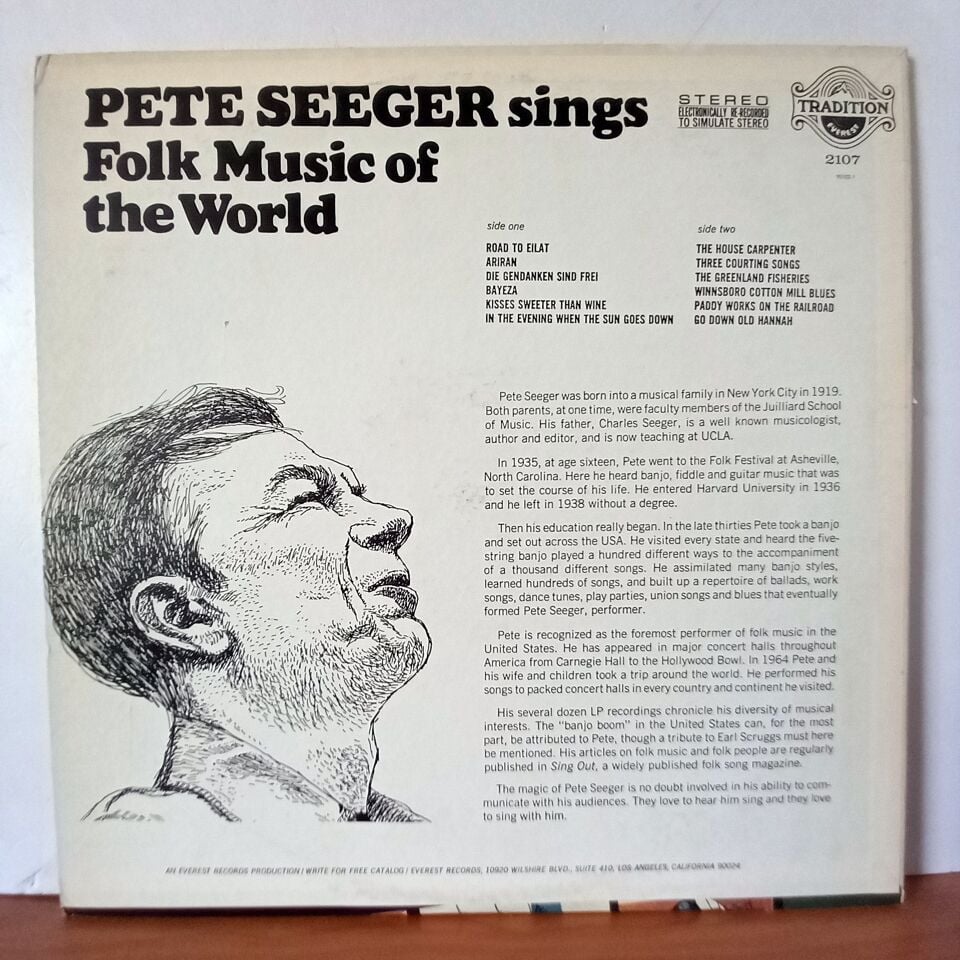 PETE SEEGER – SINGS FOLK MUSIC OF THE WORLD (1973) - LP 2.EL PLAK