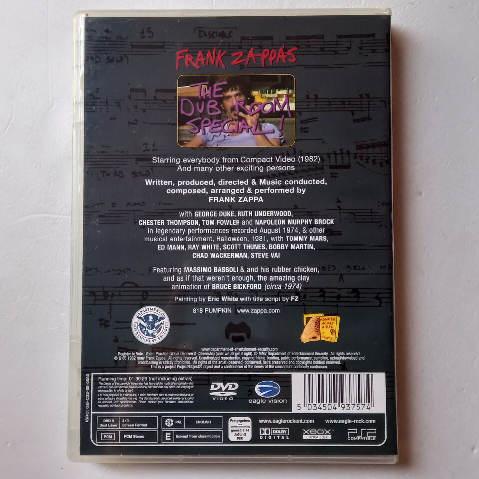FRANK ZAPPA – THE DUB ROOM SPECIAL! (2005) - DVD 2.EL