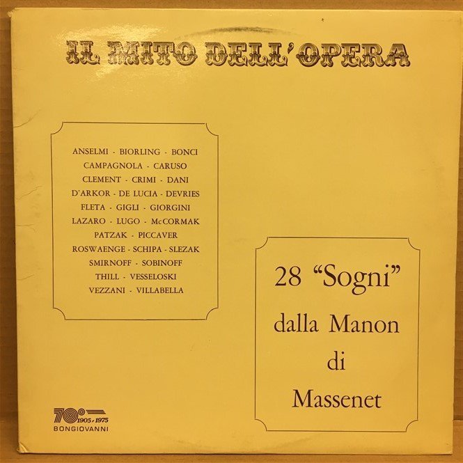 28 ''SOGNI'' DALLA MANON DI MASSENET - 2PLAK 2.EL