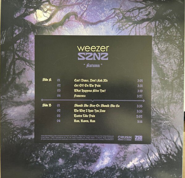 WEEZER – SZNZ: AUTUMN  (2022) - EP 2023 12'' 45RPM VINYL  SIFIR PLAK