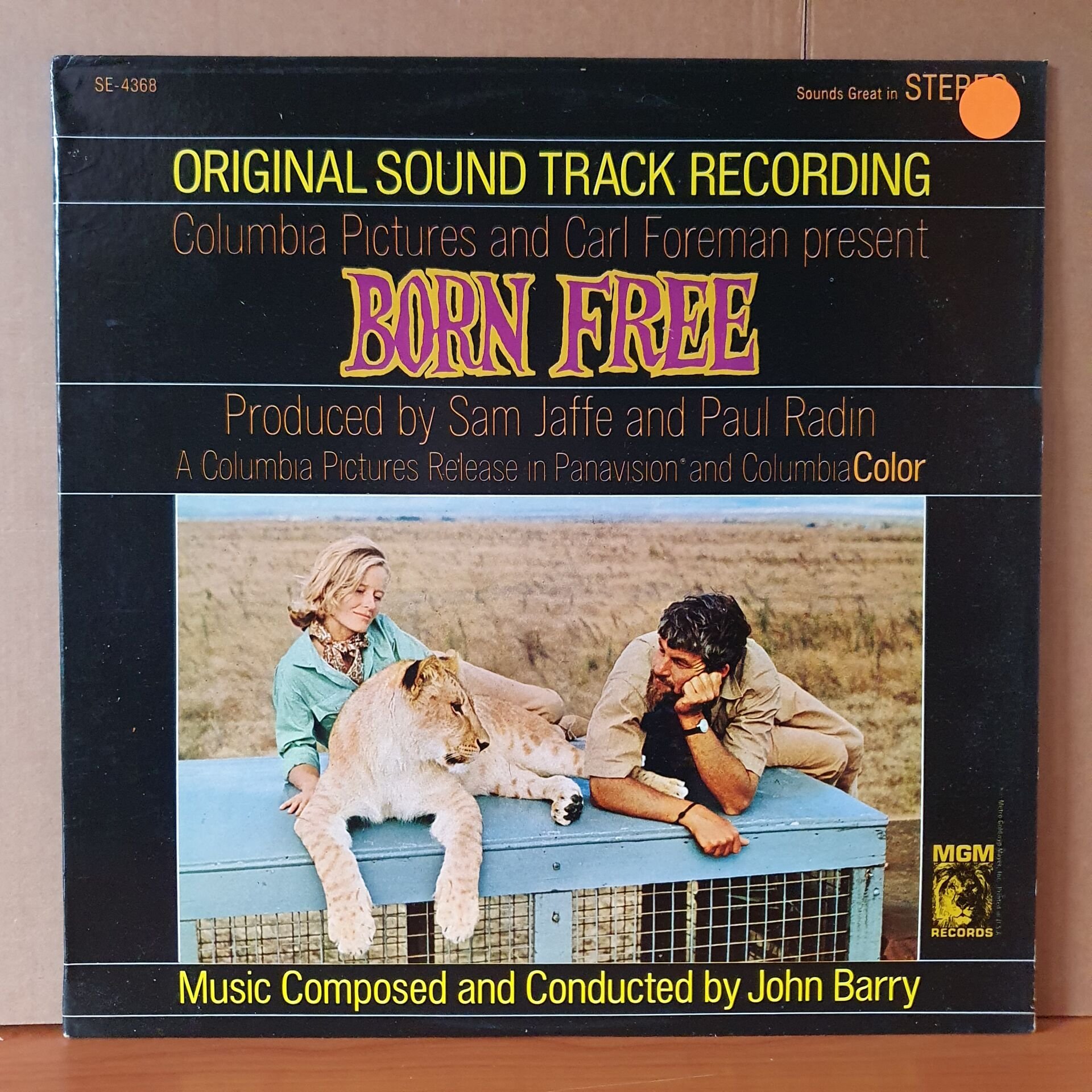 BORN FREE SOUNDTRACK / JOHN BARRY (1966) - LP 2.EL PLAK