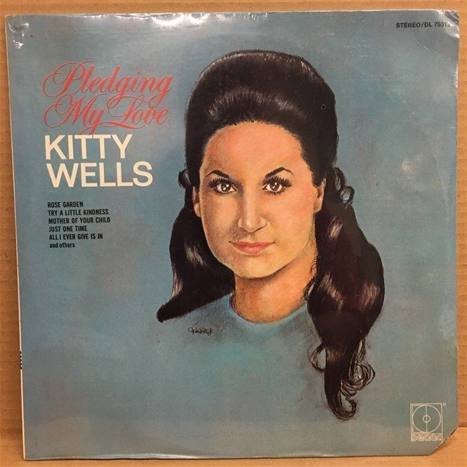 KITTY WELLS - PLEDGING MY LOVE - LP DÖNEM BASKISI SIFIR PLAK