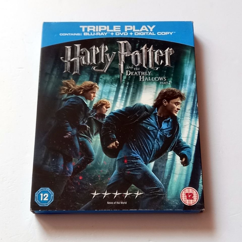 HARRY POTTER AND THE DEATHLY HALLOWS - DANIEL RADCLIFFE, RUPERT GRINT, EMMA WATSON - YÖN.: DAVID YATES -  2 X BLU-RAY + DVD 3-DISC SET SLIPCOVER REGION FREE TR ALTYAZI YOKTUR 2.EL
