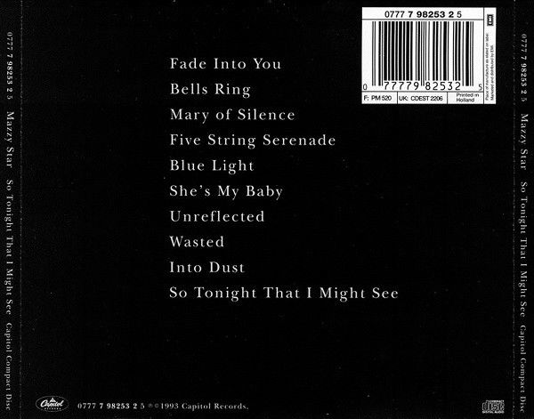 MAZZY STAR - SO TONIGHT THAT I MIGHT SEE (1993) - CD SIFIR