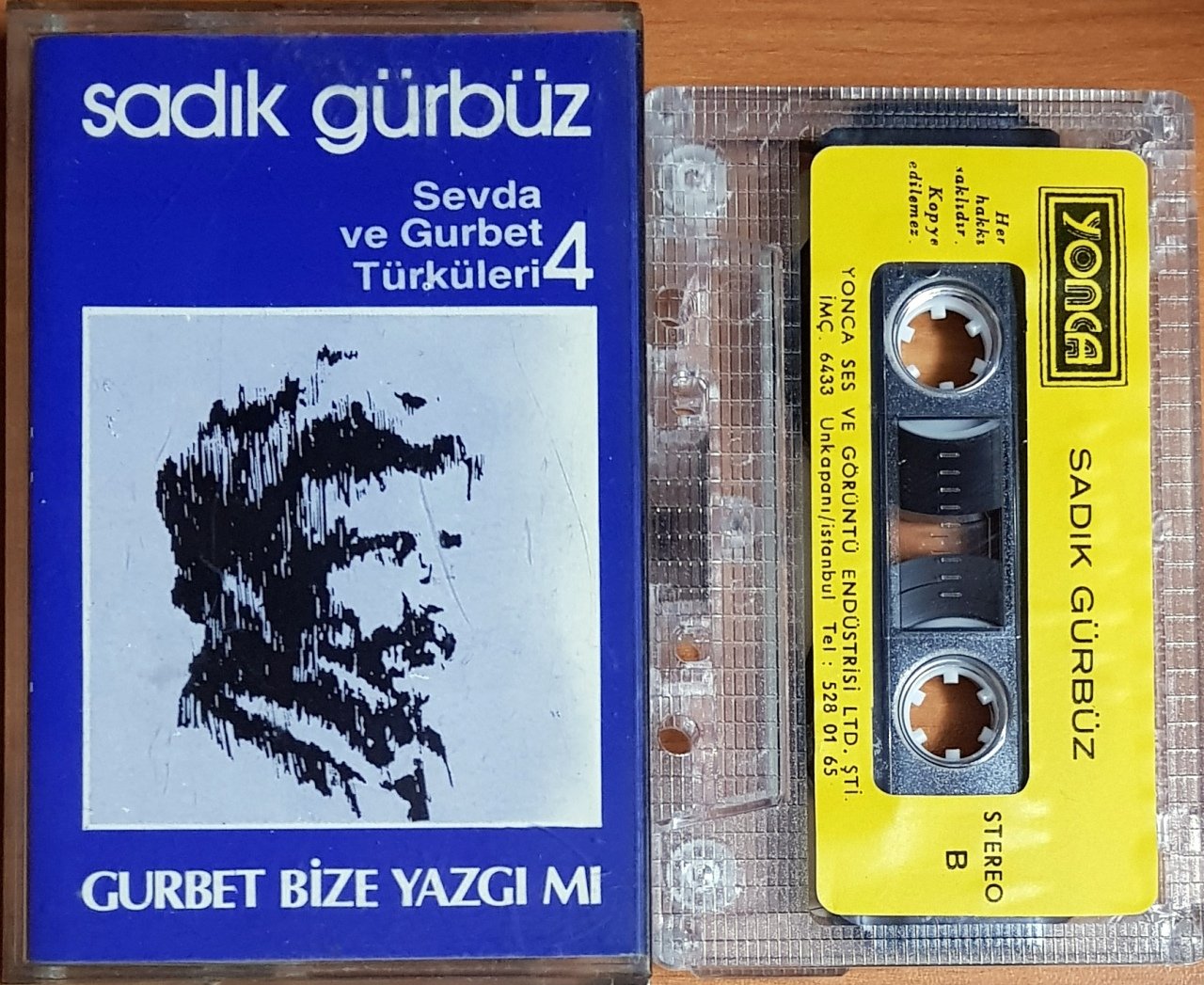 SADIK GÜRBÜZ - SEVDA VE GURBET TÜRKÜLERİ 4 / GURBET BİZE YAZGI MI / YONCA KASET 2.EL