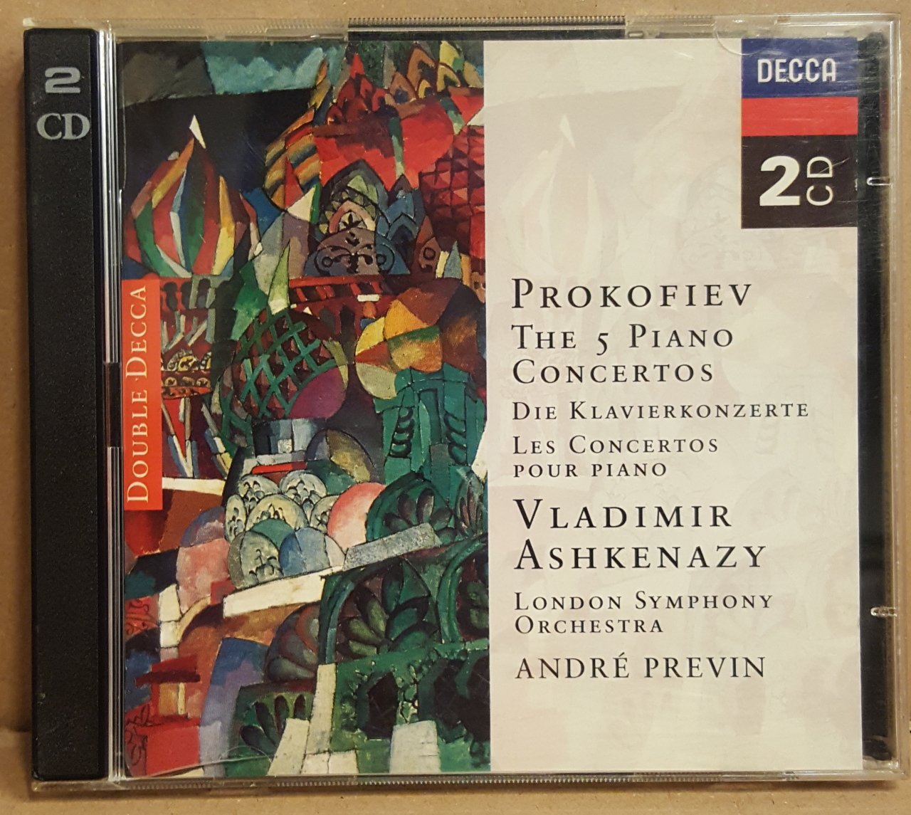 PROKOFIEV - 5 PIANO CONCERTOS / ANDRE PREVIN VLADIMIR ASHKENAZY (1997) - 2CD 2.EL
