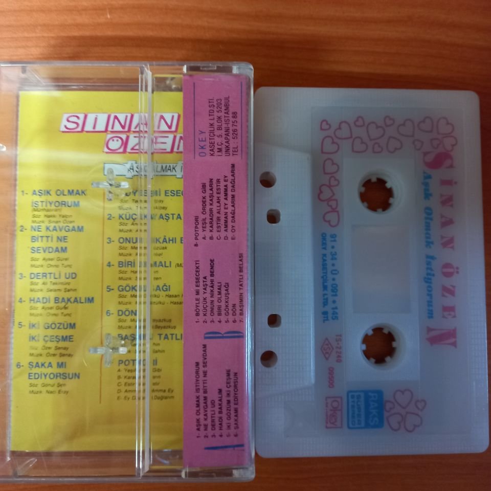 SİNAN ÖZEN - AŞIK OLMAK İSTİYORUM (1991) - KASET 2.EL