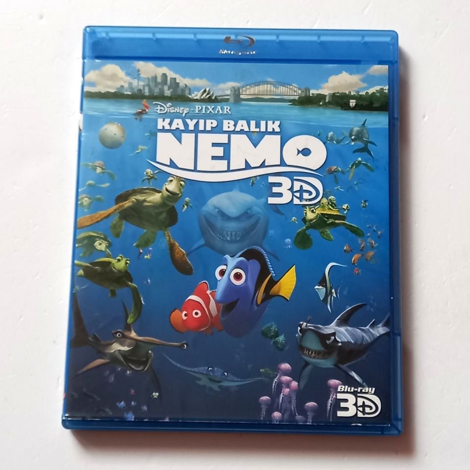 KAYIP BALIK NEMO 3D / FINDING NEMO - PIXAR ANİMASYON - YÖN.: ANDREW STANTON - İKİ DİSK BLU-RAY + BLU-RAY 3D  2.EL