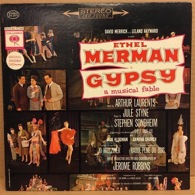 GYPSY - ETHAL MERMAN - BROADWAY CAST - LP 2.EL PLAK