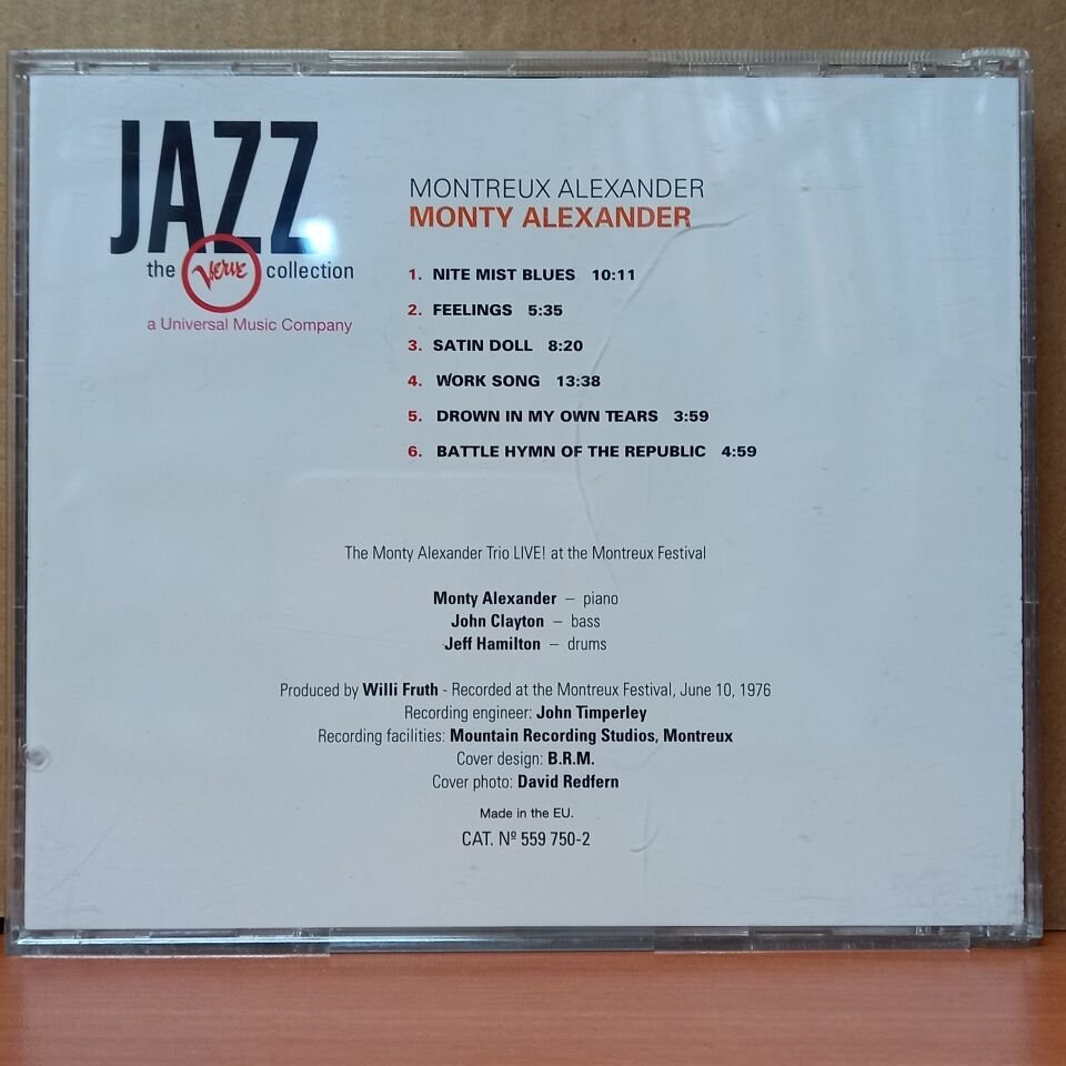 THE MONTY ALEXANDER TRIO – MONTREUX ALEXANDER / LIVE! AT THE MONTREUX FESTIVAL - CD 2.EL