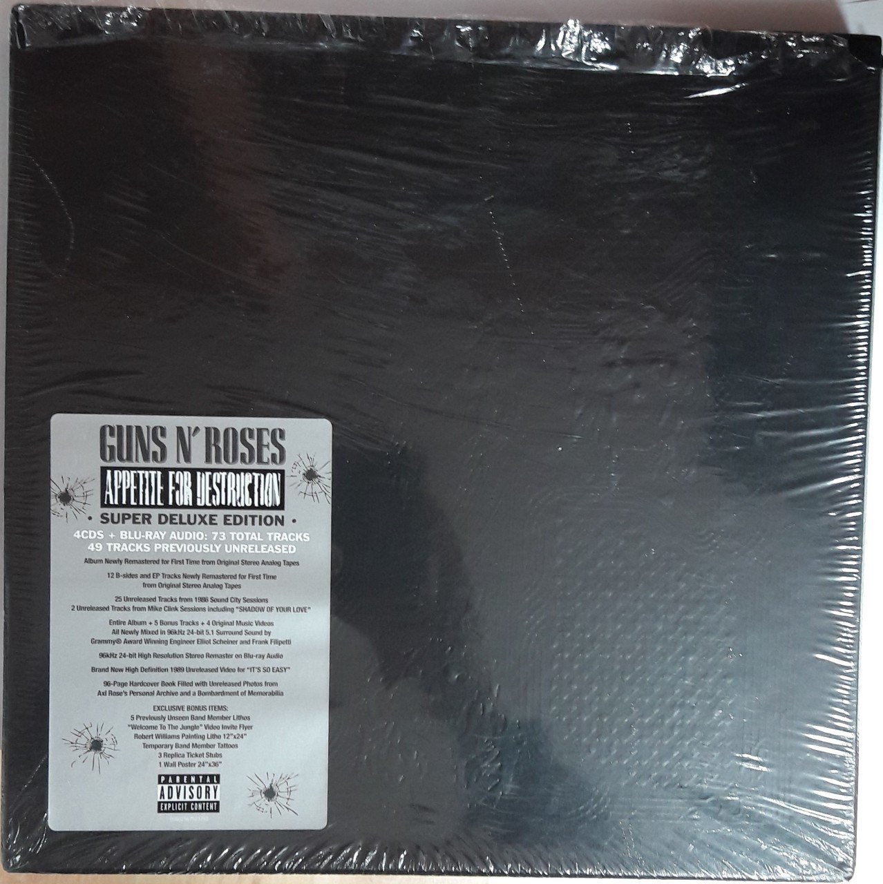 GUNS N'ROSES - APPETITE FOR DESTRUCTION (1987) - 4CD 1 BLU RAY AUDIO 2018 SUPER DELUXE EDITION BOX SIFIR JELATİNİ SIYRILMIŞ
