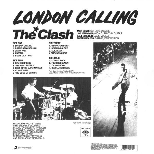 THE CLASH - LONDON CALLING (1979) - 2LP 180GR 2015 EDITION REISSUE SIFIR PLAK