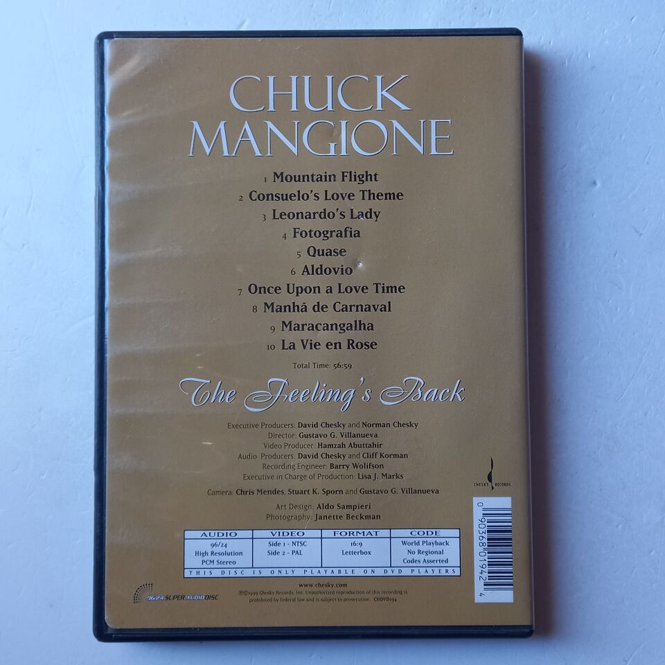 CHUCK MANGIONE – THE FEELING'S BACK (1999) - DVD 2.EL