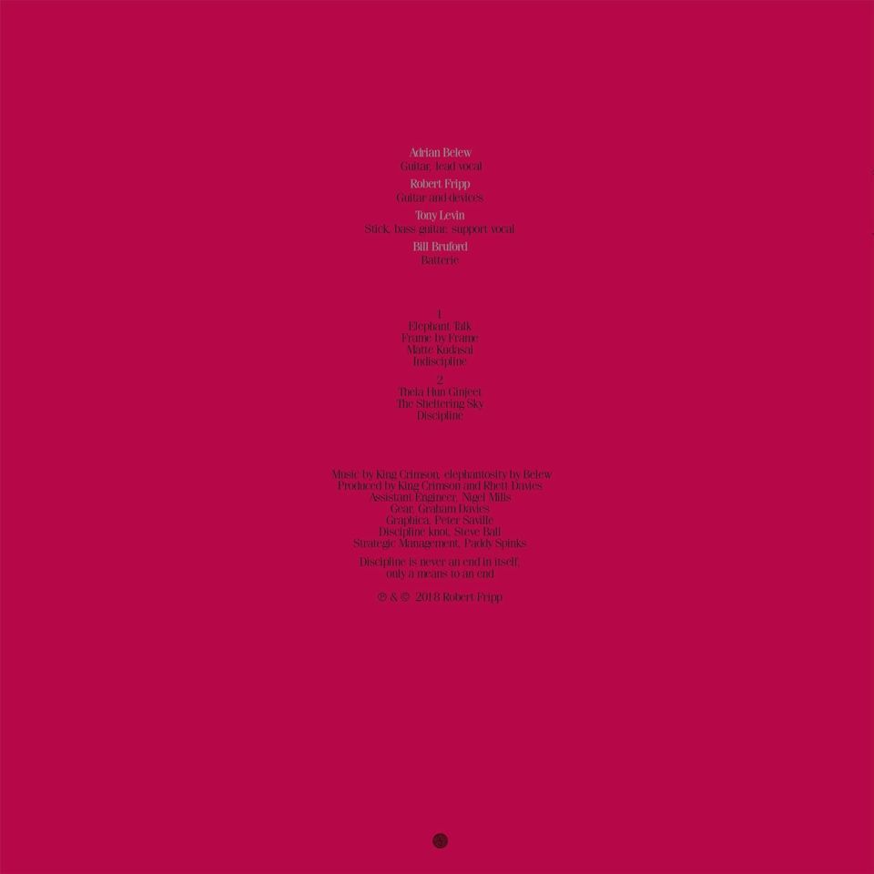 KING CRIMSON - DISCIPLINE (1981) - LP 200GR 2018 EDITION SIFIR PLAK