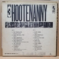 HOOTENANNY NO.3 / THE TRAVELLERS, THE LINCOLNS, TOM GLAZER, DAVID HILL, ALAN LOMAX (1963) - LP 2.EL PLAK