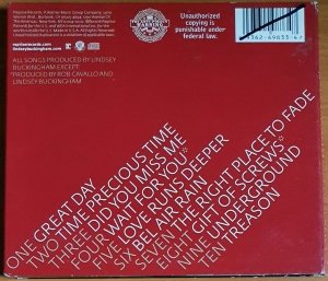 LINDSEY BUCKINGHAM - GIFT OF SCREWS (2008) - CD 2.EL