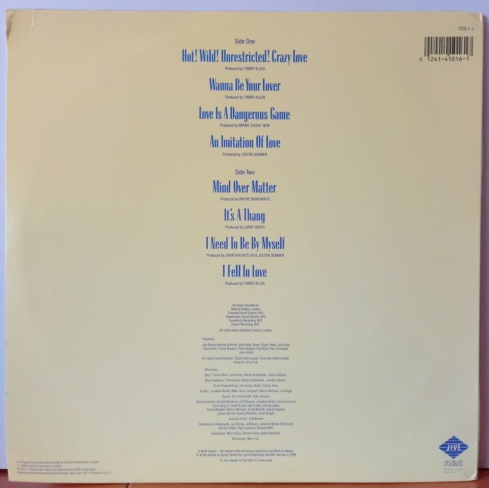MILLIE JACKSON – AN IMITATION OF LOVE (1986) - LP 2.EL PLAK