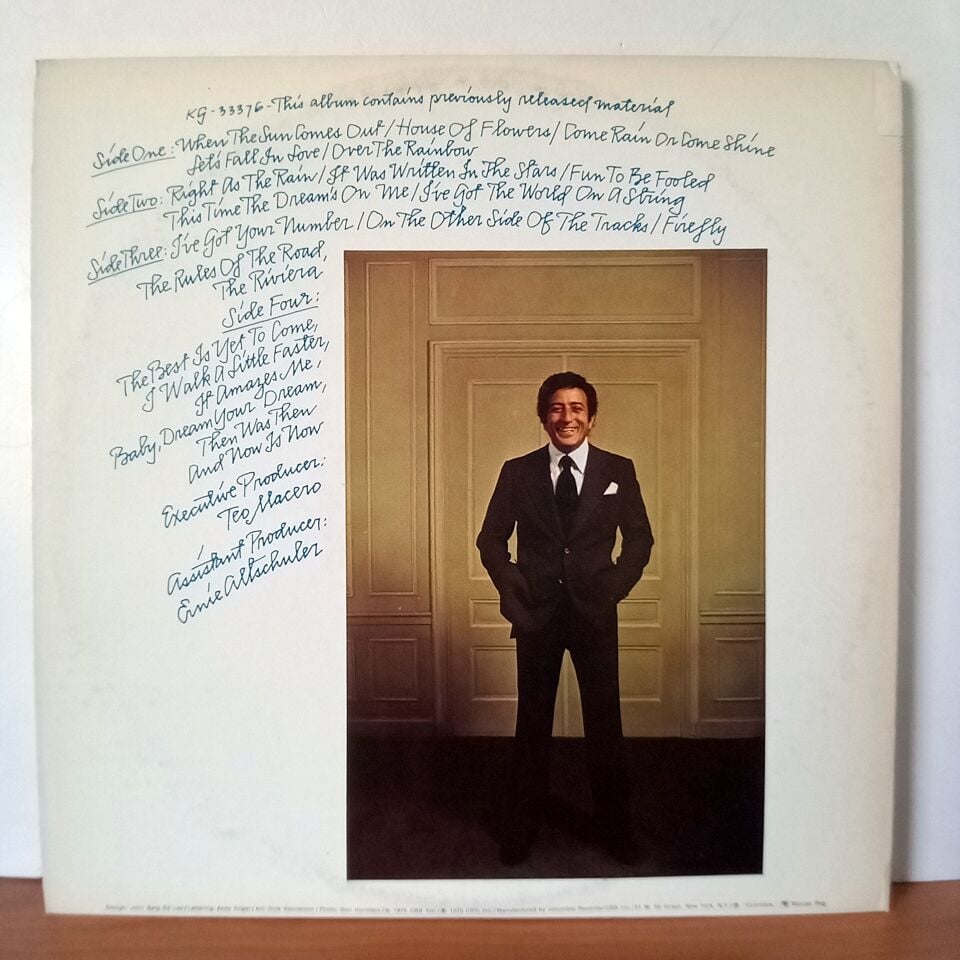 TONY BENNETT – LET'S FALL IN LOVE WITH THE SONGS OF HAROLD ARLEN AND CY COLEMAN (1975) - 2LP 2.EL PLAK