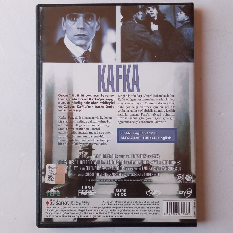 KAFKA - STEVEN SODERBERGH, JEREMY IRONS - DVD 2.EL