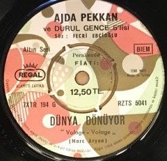 AJDA PEKKAN - ÜÇ KALP / DÜNYA DÖNÜYOR 7'' 45 DEVİR