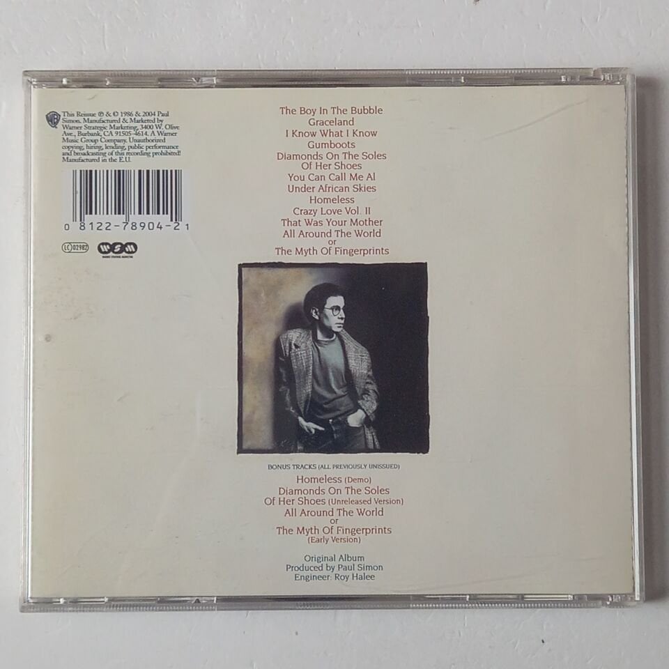 PAUL SIMON – GRACELAND (1986) - CD REMASTERED 2004 REISSUE 2.EL