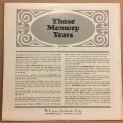 THOSE MEMORY YEARS VOLUME 1, JUDY GARLAND, LOUIS ARMSTRONG, ATHIE SHAW.. 2.EL PLAK