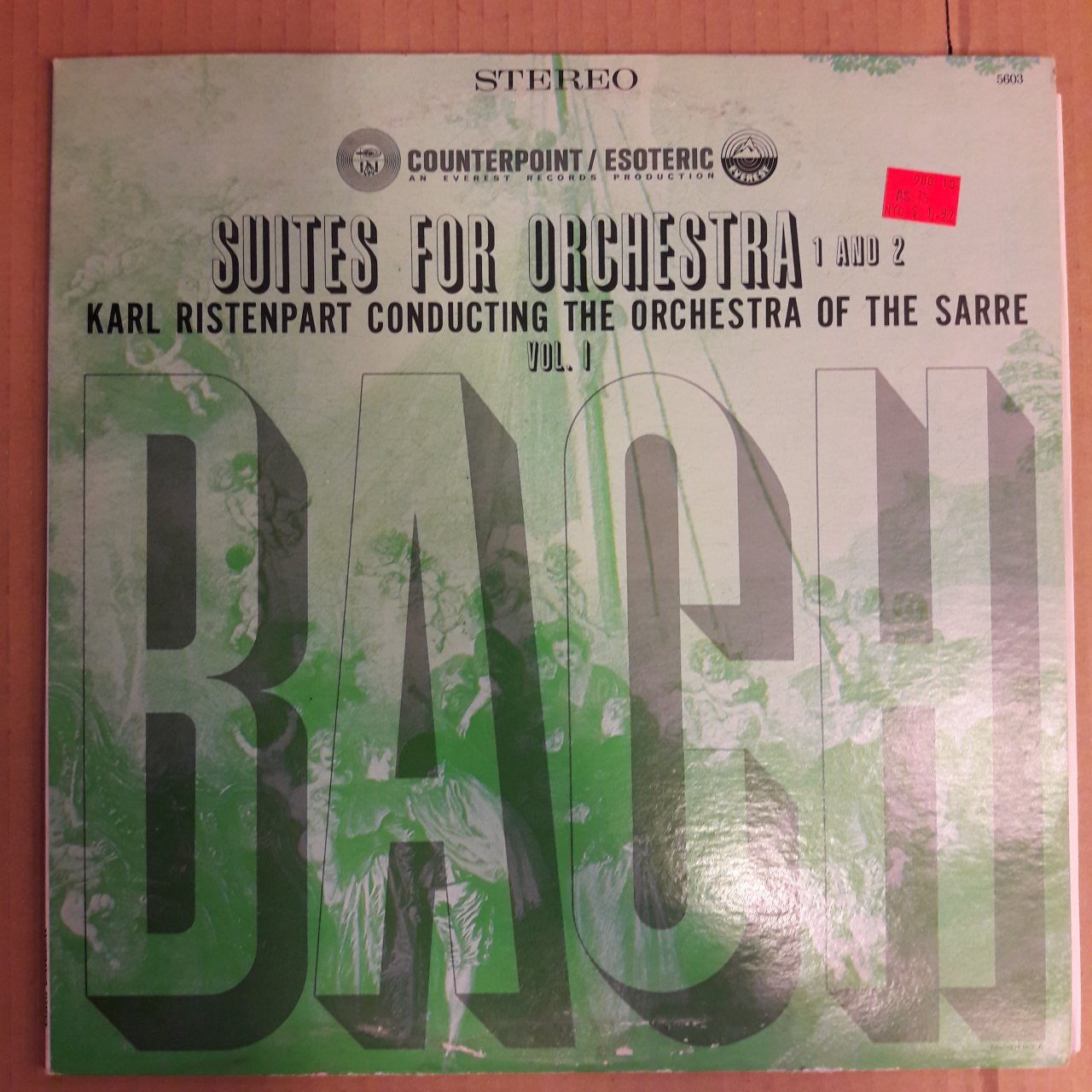BACH - SUITES FOR ORCHESTRA 1 & 2 / KARL RISTENPART - LP 2.EL PLAK