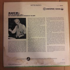 BACH - SUITES FOR ORCHESTRA 1 & 2 / KARL RISTENPART - LP 2.EL PLAK