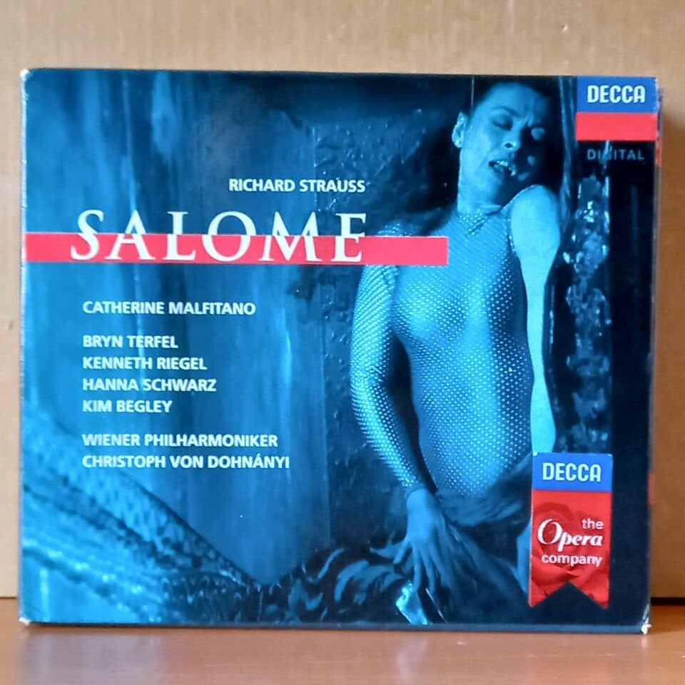 RICHARD STRAUSS: SALOME / CATHERINE MALFITANO, BRYN TERFEL, KENNETH RIEGEL, HANNA SCHWARZ, KIM BEGLEY, WIENER PHILHARMONIKER, CHRISTOPH VON DOHNANYI (1995) - 2CD 2.EL