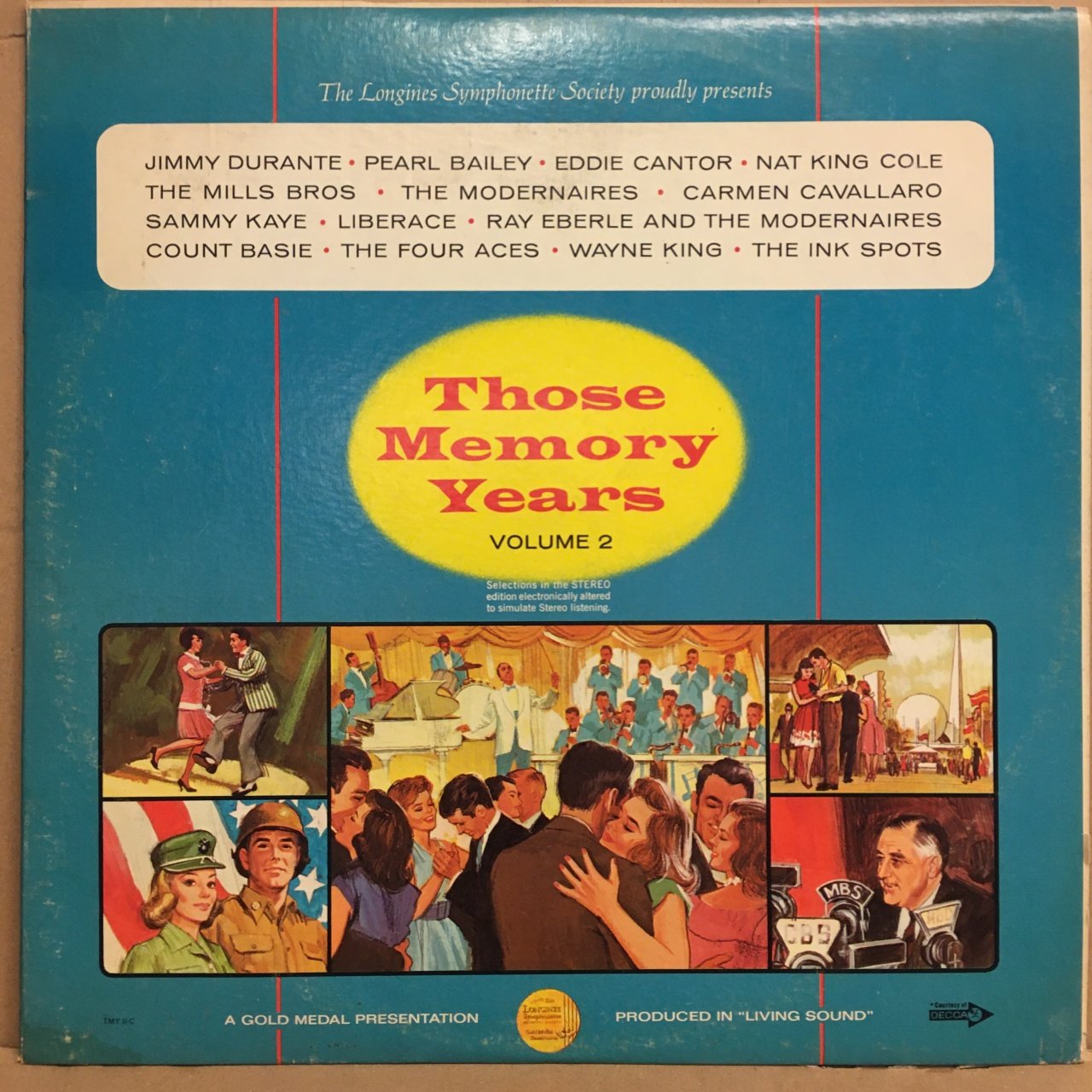 THOSE MEMORY YEARS VOLUME 2, JIMMY DURANTE, NAT KING COLE, INK SPOTS.. 2.EL PLAK