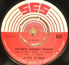 AYTEN ALPMAN - TEK BAŞINA / SEVİNCE HER ŞEY BAŞKA 7'' 45 DEVİR