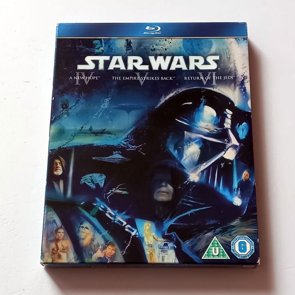 STAR WARS ORIGINAL TRILOGY / A NEW HOPE, THE EMPIRE STRIKES BACK, RETURN OF THE JEDI  - 3 X BLU-RAY 3-DISC SET SLIPCASE REGION FREE TR ALTYAZI YOKTUR 2.EL