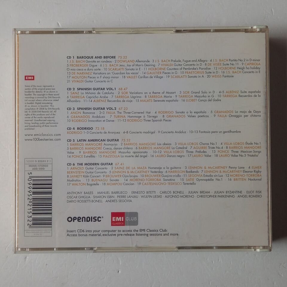 BEST GUITAR 100 (1986) - 6CD 2.EL