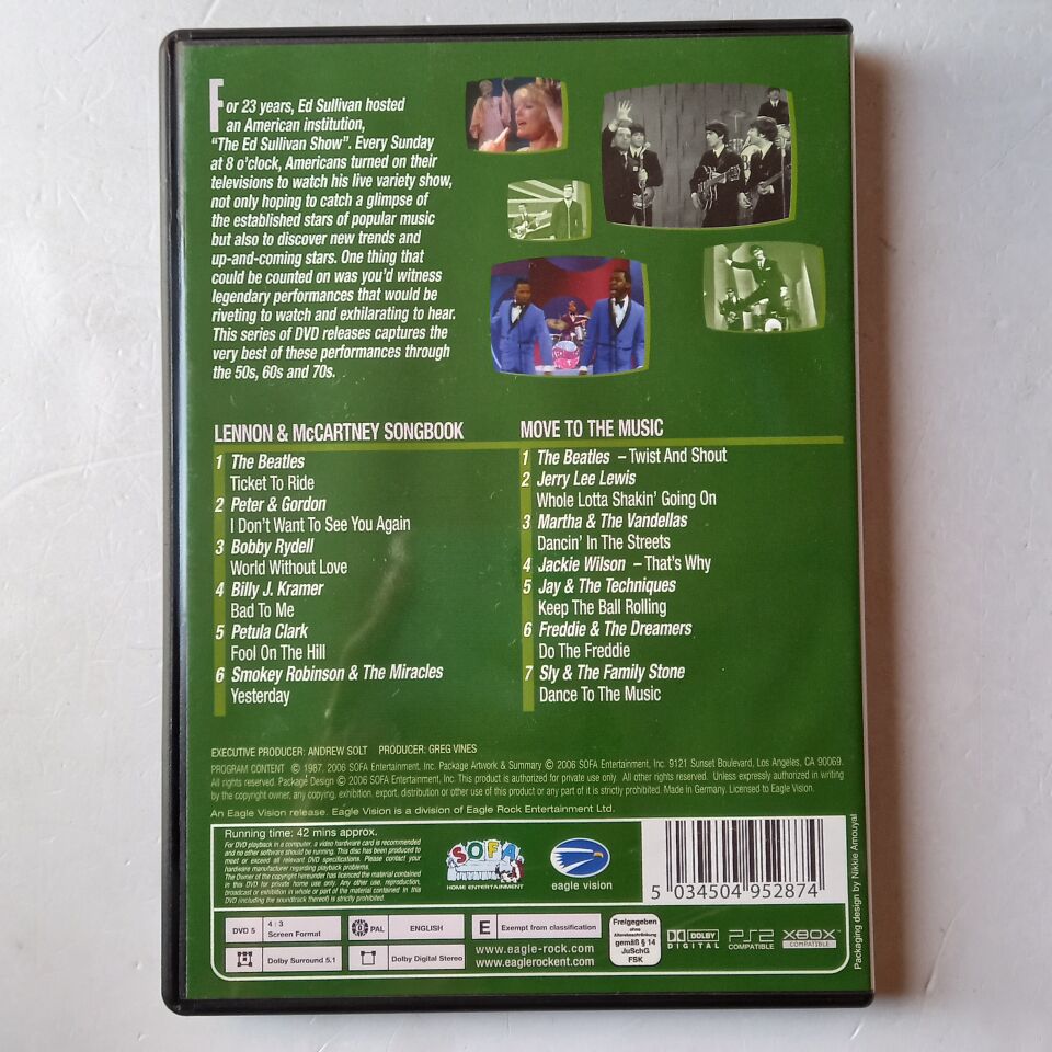 ED SULLIVAN'S ROCK 'N' ROLL CLASSICS - LENNON & MCCARTNEY SONGBOOK / MOVE TO THE MUSIC (2006) - DVD 2.EL